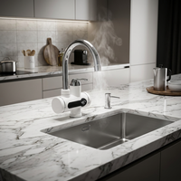 Robinet d'eau chaude électrique de luxe pour cuisine moderne 220V, robinet d'eau chaude instantanée au design innovant, chauffe-eau portable