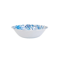 Bol en mélamine de 6 pouces, motif bleu corail, résistant aux chocs, pour restaurants, hôtels, traiteurs, OEM, ODM, vente en gros, bol à soupe en mélamine