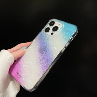 Coque de téléphone anti-chute en acrylique pour femme, motif nuage galaxie scintillant, luxe léger, personnalisée en usine, vente chaude, pour iPhone 17 16 15 Pro Max