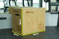 MDBuddy Équipement de gymnastique Bois Plyo Box Agility Training Bois de haute qualité en stock