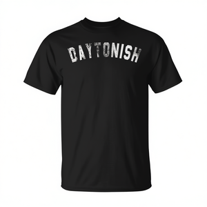 T-shirt Daytonish Ohio Native nera unisex per adulti, taglia media, girocollo, manica corta, stampa serigrafica - Product Image 2