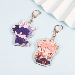 wholesale personalization eco-friendly acrylic charm anime plastic keychain shape transparent acrylic keychain