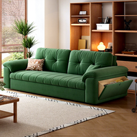 Multifunktionales 2-in-1 Konvertierbares Schlafsofa mit Stauraum und Zierkissen für Apartments