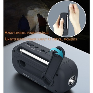 Alarme d'urgence domestique, générateur d'énergie à manivelle, éclairage, radio multibande, récepteur radio AM FM, radio d'urgence portable - Product Image 3