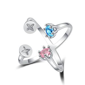 Anillo de Circonio Personalizado de Alta Calidad, Diseño de Lujo con Baño de Rodio Único para Bodas y Fiestas - Product Image 1