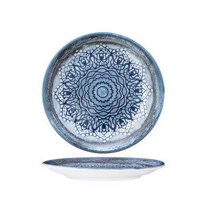 Assiette à dessert Gural Blue Voyage, impression numérique, nouvelle porcelaine fine, 21 cm, fournitures de restaurant, vaisselle de traiteur, vente en gros - Product Image 1
