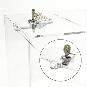Caja de Donaciones Acrílica Transparente con Cerradura, Tamaño Personalizado, Urna para Votaciones, Caja de Opiniones, Caja de Caridad con Cerradura - Product Image 3
