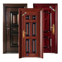 Porte en acier de sécurité antivol de luxe, acier galvanisé robuste, isolation acoustique, portes de sécurité pour la maison