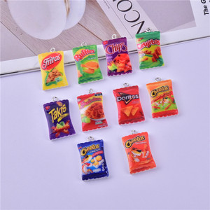 Bolsa de Aperitivos de Resina de Simulación, Resina 3D con Técnica de Goteo de Aceite, Dijes de Comida, Colgante DIY, Accesorios para Carcasas de Teléfono - Product Image 1