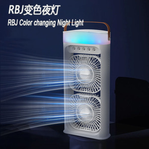 Ventilateur de pulvérisation USB multifonctionnel Humidificateur de brouillard personnel Humidificateur de table refroidi à l'eau Humidificateur d'ambiance multicolore pour voitures - Product Image 2