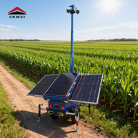 Remolque con Panel Solar Modelo 3400, 3 Paneles Solares de 400W, Batería MPPT de 800Ah para Uso en Exteriores, Obras de Construcción y Áreas Remotas
