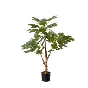 Artificial Ficus Tree Real Touch Artificial Tree Fruit Tree Ficus Carica Decorative Plant Artificial Plant Home Decor 95