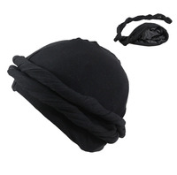 Gorro Turbante Étnico Europeo Americano para Hombre, Nuevo Gorro Elástico de Color Sólido Estilo Indio