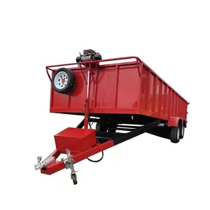 10x5 tandem tipper trailer atv dump 3 ton farm tipping trailer