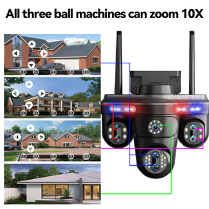 35mp 7 ống kính <span class=keywords><strong>4</strong></span> màn hình PTZ an ninh máy ảnh ngoài trời không thấm nước Wifi 360 mạng Máy ảnh 10x zoom tự động theo dõi <span class=keywords><strong>IP</strong></span> máy ảnh - Product Image 2