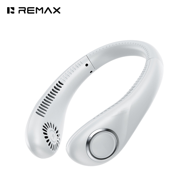 REMAX F23 Bladeless Neck Fan 5000mAh Dual-Core Cooling Ultra-Quiet 5H Wearable Comfort Type-C Fast Charging Portable Neck Fan