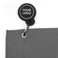 Serviette de golf magnétique personnalisable avec logo OEM/ODM, échantillonnage rapide en 3-5 jours, microfibre gaufrée, fabricant