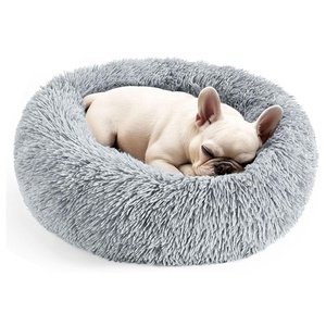 Lange Plüsch-Katzen betten Katzen matte Rundes weiches Bett für Hunde Haustier kissen Katzen bett Schlafs ofa matten Haustier hersteller Drop Shipping - Product Image 1