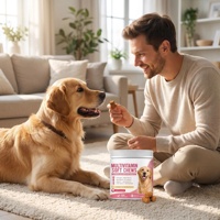 Compléments multivitaminés pour chiens OEM, comprimés à mâcher pour renforcer le système immunitaire, avec glucosamine, oméga-3, probiotiques, pour la santé des articulations, de la peau, du pelage et de l'intestin