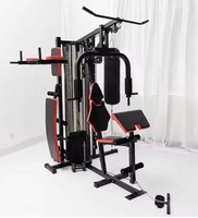Banc de fitness multifonctionnel 3-en-1 pour la maison, machine d'exercice, ensemble d'haltères pour squats, tractions et sit-ups WOT FITNESS 150 LBS