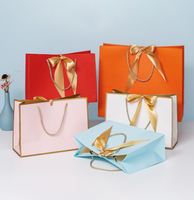 Sacs cadeaux de remerciement en papier, sacs de bienvenue avec rubans pour mariages, demoiselles d'honneur, fêtes prénatales, inaugurations de maisons, anniversaires