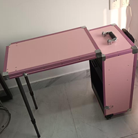 Valise à roulettes pour manucure, organiseur de vernis à ongles, chariot de maquillage professionnel pour studio ou voyage