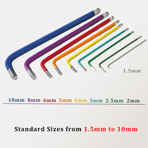 Color Coded Hex Key Set Allen Wrench 9PCS L Key <b>Chrome</b> Vanadium Steel Ergonomic Design Fast Shipping Workshop Tool - Product Image 6
