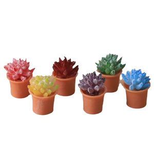 Cactus artificial en maceta, colorido y lindo, simulación de planta verde, decoración de micropaisaje, hecho a mano. - Product Image 5