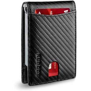 Minimaliste Mince Bifold Poche Frontale Portefeuille Titulaire de la Carte De Crédit pour Hommes avec Blocage RFID - Product Image 1