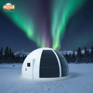 Casa Domo Prefabricada Modular Aislada de Fibra de Vidrio, Portátil, Resistente al Viento y con Alto Valor R, para Campamentos en Zonas con Nieve Intensa - Product Image 1