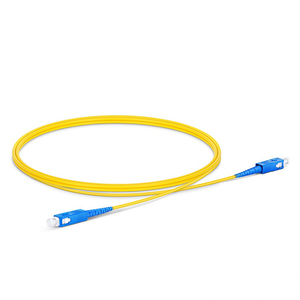Cavo Patch in fibra 1 fibra SC UPC Simplex a SC UPC Simplex monomodale (OS2) Riser (OFNR) 2.0mm cavo Patch a tampone a tenuta gialla - Product Image 2