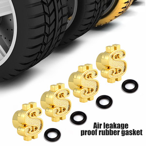 Tapa de Válvula Dollar Dorada de Acero Inoxidable para Neumáticos sin Cámara, Mejora y Reequipamiento para Automóviles - Product Image 4