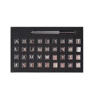 Produttori Hobby artigianale in pelle fai da te Set di timbri alfabeto Upcase timbro borsa fatta a mano bracciale in pelle <span class=keywords><strong>Project</strong></span> strumenti in pelle - Product Image 1