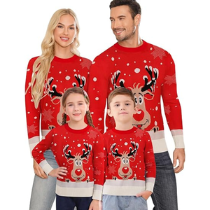 2025 fournisseur Logo personnalisé famille noël <span class=keywords><strong>pull</strong></span> moche <span class=keywords><strong>pull</strong></span> Couple drôle renne vacances noël <span class=keywords><strong>pull</strong></span> - Product Image 1