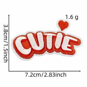 สินค้าขายดี ลายคำพูดตลกๆ น่ารักๆ เช่น "Be Kind" "Hi" "Hello" "Pow Wow"  แบบรีดร้อน ปักลาย ป้ายโลโก้สั่งทำ สำหรับงาน DIY - Product Image 2