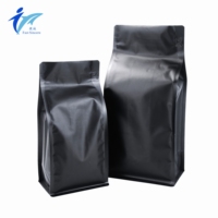 Sacs à fermeture éclair pour café en grains, fond plat, en aluminium composite et plastique, protection barrière, taille personnalisée, vente en gros, 500mg 1kg
