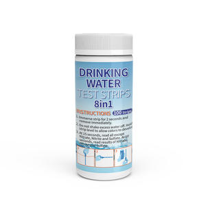 8in1 완벽한 음용수 테스트 키트 100개 스트립 우물 수도 가정 도시 물 테스트 스트립 염소, 경도, pH 등 - Product Image 2