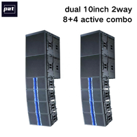 Système de sonorisation actif à deux voies avec deux enceintes de 10 pouces, 1200 W max, sonorisation professionnelle PA, boîtier en contreplaqué de bouleau écologique