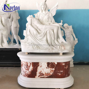 Décoration de jardin extérieure, statue religieuse catholique grandeur nature Pieta de Michelangelo, sculpture en marbre, sculpture de la Lamentation du Christ - Product Image 2