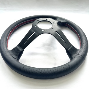 Volant style Nardi Volant Drifting and Rally Racing 350mm Diamètre 70mm Plat Cuir Microfibre - Product Image 4