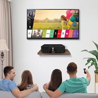 Étagère de télévision flottante en bois à couche unique Accessoires de salon flexibles fonctionnels avec support de routeur Wifi Support de projecteur