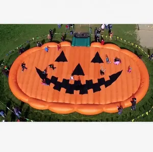 world largest inflatable pumpkin jumping pad, kids playground inflatable jumping pillow