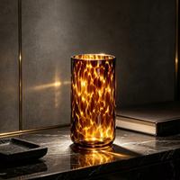 Verres à eau cylindriques en verre soufflé à la main, motif écaille de tortue, transparents et colorés, pour boissons et whisky, vente en gros