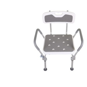Qianrui Shower <b>Stool</b> With Backrest And Armrests <b>Adjustable</b> <b>Height</b> For Bathroom Safety Equipment - Product Image 1