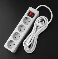 3 / 4 / 5 way French surge protection power strip electrical extension cables socket