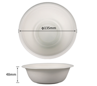 Bols de bagasse Eco jetable compostable biodégradable 32OZ bol de canne à sucre