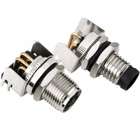 Connecteur Circulaire M8 à Angle Droit pour Montage sur Panneau PCB, Prise Mâle/Femelle, 3, 4, 5, 6, 8 Broches, OEM