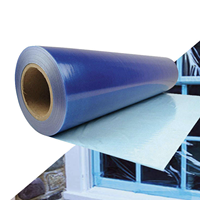 Película Protectora Transparente Azul para Superficies, Antiarañazos, Temporal, para Ventanas y Muros Cortina de Vidrio