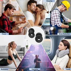 Bouchons d'oreilles anti-bruit personnalisables avec logo, 4 tailles, pour dormir, silencieux, 2 bouchons d'oreilles, réduction du bruit, moto, réutilisables, filtre en mousse - Product Image 6