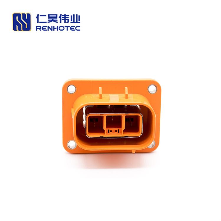 電気自動車用コネクタ 1列 1極 200A 1000 V ac/dc メス 黒 C10-731951-111 (63-6941-27) 高電圧電流電気自動車hv 200A 2ピンpos電気コネクタプラスチックシェル用6ミリメートルhvilプラグ端子